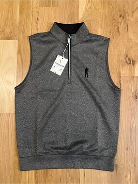 U Suck At Golf Jersey Quarter-Zip Vest - Size Men’s Small